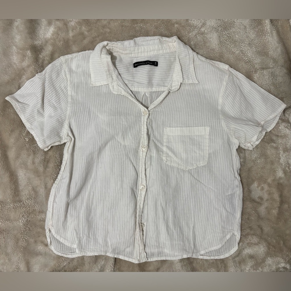 Abercrombie & Fitch Striped White Shirt
